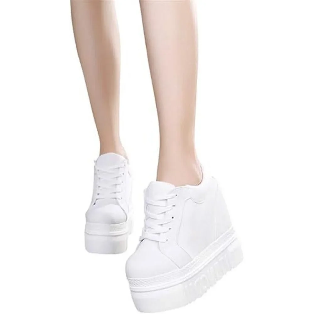 New Ace Shock Womens Size 7.5 White Canvas Hidden 5